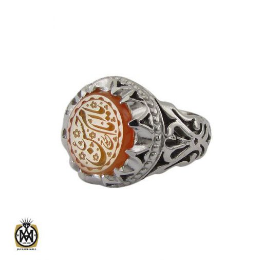 1 انگشتر عقیق یمن با حکاکی یا امام حسن (ع) مردانه – کد 10552 - تصویر 1