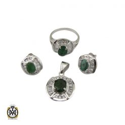 سرویس زمرد معدنی زنانه طرح طنین- کد 7202 سرویس زمرد معدنی زنانه طرح طنین- کد 7202