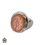 انگشتر عقیق یمن با حکاکی ماشاالله لا قوه الا بالله ان ترن انا اقل منک مالا و ولدا مردانه – کد 10561