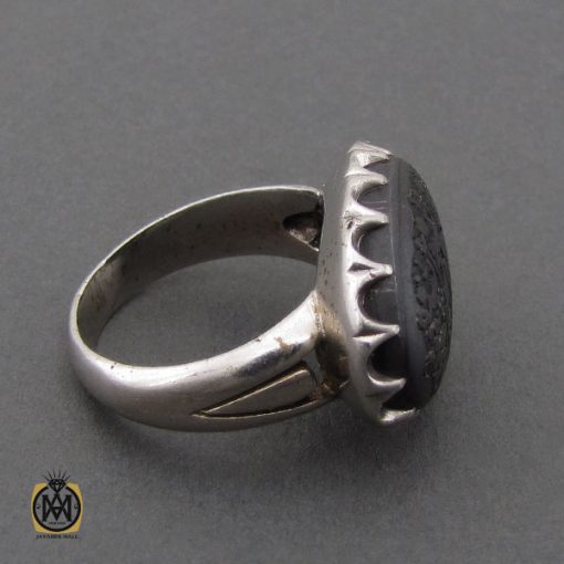 انگشتر  حدید صینی با حکاکی هفت جلاله مردانه – کد 10501 - تصویر 2