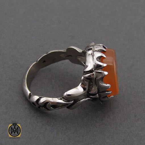 انگشتر عقیق یمن با حکاکی يا قاسم ابن الحسن مردانه – کد 10570 - تصویر 2