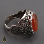 انگشتر عقیق یمن با حکاکی سبحان الحی القیوم مردانه – کد 10572 - تصویر 2