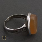 انگشتر عقیق یمن با حکاکی یا مرتضی علی مردانه – کد 10579 - تصویر 2