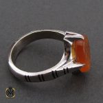 انگشتر عقیق یمن با حکاکی یا عقیله العرب مردانه – کد 10581 - تصویر 2