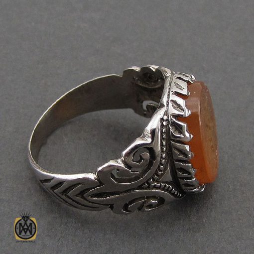 2 انگشتر عقیق یمن با حکاکی الحمدلله مردانه – کد 10582 - تصویر 2