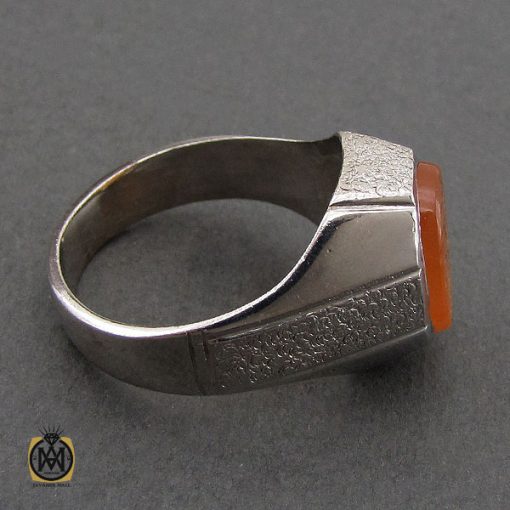 انگشتر عقیق یمن با حکاکی شرف الشمس و یا حیدر کرار مردانه – کد 10585 - تصویر 2