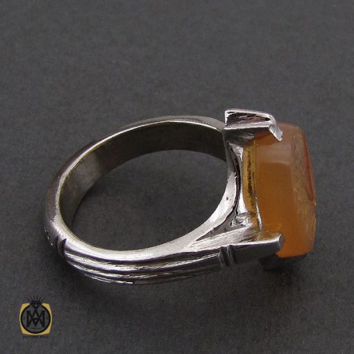 انگشتر عقیق یمن با حکاکی استغفر الله مردانه – کد 10591 - تصویر 2