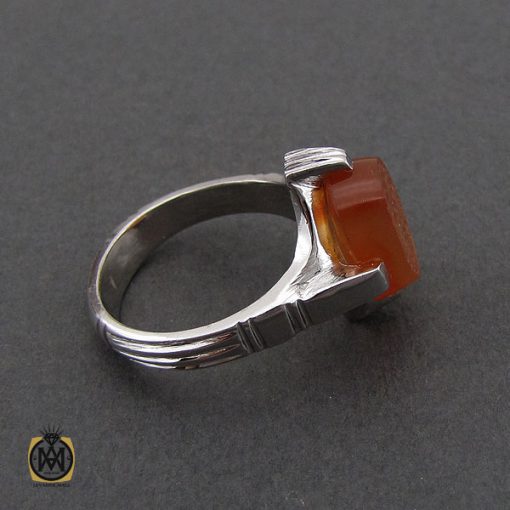 انگشتر عقیق یمن با حکاکی یا فاطمه مردانه – کد 10606 - تصویر 2