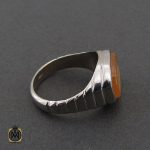 انگشتر عقیق یمن با حکاکی یا رب العالمین مردانه – کد 10608 - تصویر 2