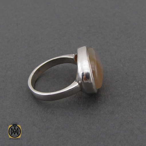 انگشتر عقیق یمن با حکاکی شرف الشمس مردانه - کد 10642 - تصویر 2