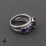 2 انگشتر آمتیست طرح پریسان زنانه - کد 2275 - تصویر 2