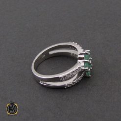 انگشتر زمرد زنانه طرح پیچک - کد 2285 انگشتر زمرد زنانه طرح پیچک - کد 2285