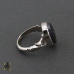 انگشتر حدید صینی با حکاکی هفت جلاله مردانه دست ساز - کد 10656 - تصویر 2