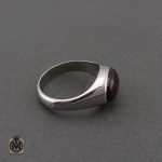 انگشتر گارنت مردانه دست ساز طرح صفوی - کد 10647 - تصویر 2