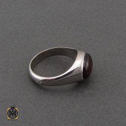 انگشتر گارنت مردانه دست ساز طرح صفوی - کد 10647 انگشتر گارنت مردانه دست ساز طرح صفوی - کد 10647