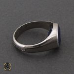 2 انگشتر یاقوت کبود مرغوب مردانه دست ساز طرح صفوی - کد 10653 - تصویر 2