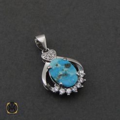 مدال فیروزه نیشابوری طرح یارا زنانه - کد 3254 مدال فیروزه نیشابوری طرح یارا زنانه - کد 3254