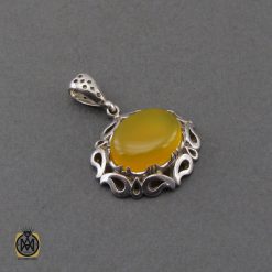 مدال عقیق زرد با حکاکی شرف الشمس طرح پوپک زنانه - کد 3265 مدال عقیق زرد با حکاکی شرف الشمس طرح پوپک زنانه - کد 3265