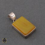 مدال عقیق زرد با حکاکی شرف الشمس طرح اسپرت - کد 3269 - تصویر 2