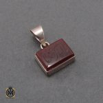 مدال عقیق قرمز با حکاکی یا امام رضا طرح اسپرت - کد 3273 - تصویر 2