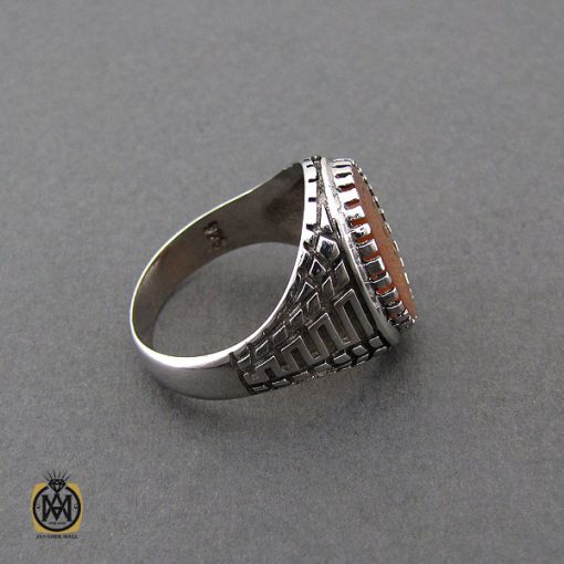 انگشتر عقیق یمن با حکاکی یا امام حسن مردانه – کد 10514 - تصویر 2