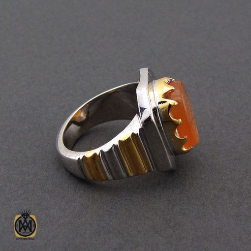 انگشتر عقیق یمن با حکاکی ورفعناه مکانا علیا مردانه – کد 10515 - تصویر 2