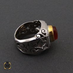 انگشتر عقیق یمن با حکاکی و من یتق الله استاد ضابطی مردانه – کد 10516 انگشتر عقیق یمن با حکاکی و من یتق الله استاد ضابطی مردانه – کد 10516