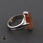 انگشتر عقیق یمن با حکاکی هو العلی مردانه – کد 10519 - تصویر 2