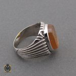 انگشتر عقیق یمن با حکاکی شرف الشمس و یا حسین ثارالله مردانه – کد 10523 - تصویر 2