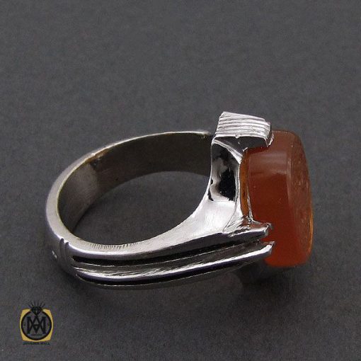 انگشتر عقیق یمن با حکاکی هو العلی الاعلی مردانه – کد 10529 - تصویر 2