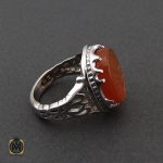 انگشتر عقیق یمن با حکاکی یا شرف الشمس و عباس بن امیرالمومنین مردانه – کد 10532 - تصویر 2