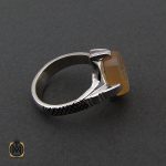 انگشتر عقیق یمن با حکاکی الحمد الله مردانه – کد 10542 - تصویر 2