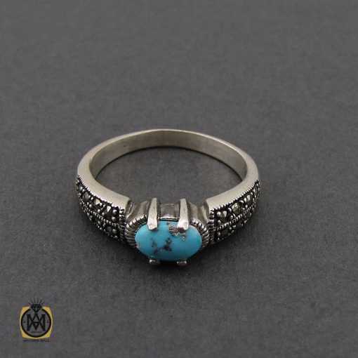 2 سرویس فیروزه نیشابور و مارکازیت طرح کیمیا زنانه -کد 7209 - تصویر 5