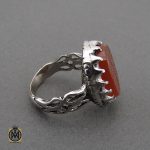 2 انگشتر عقیق یمن با حکاکی ماشاالله لا قوه الا بالله ان ترن انا اقل منک مالا و ولدا مردانه – کد 10546 - تصویر 2