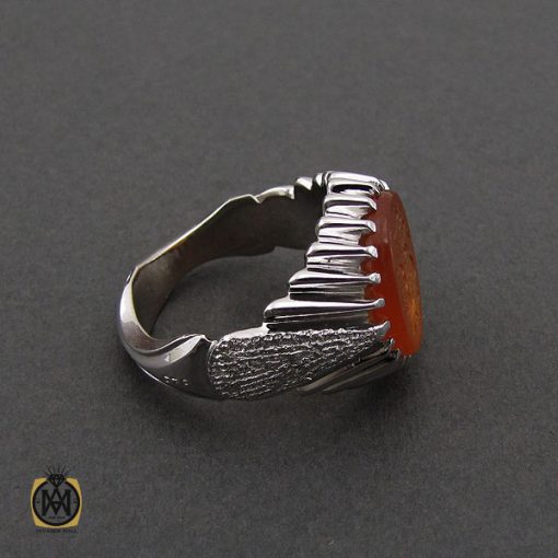 انگشتر عقیق یمن با حکاکی یا ثار الله و ابن ثاره مردانه – کد 10551 - تصویر 2