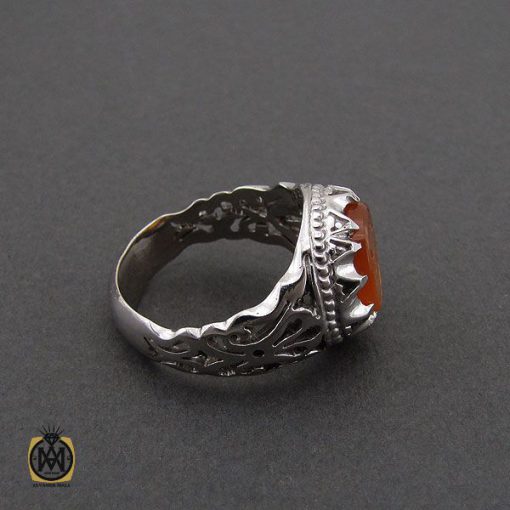 2 انگشتر عقیق یمن با حکاکی یا امام حسن (ع) مردانه – کد 10552 - تصویر 2