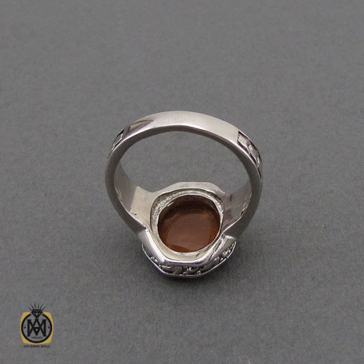 انگشتر عقیق یمن با حکاکی يا قاسم ابن الحسن مردانه – کد 10571 - تصویر 3