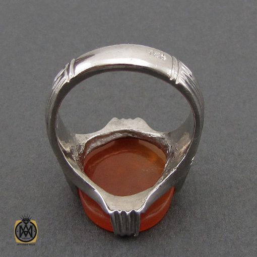 3 انگشتر عقیق یمن با حکاکی یا مهدی ادرکنی مردانه – کد 10577 - تصویر 3