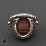 انگشتر عقیق یمن با حکاکی شرف الشمس و یا نفس خیر المرسلین مردانه – کد 10578 - تصویر 3