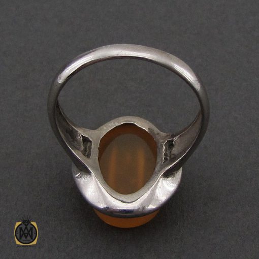 انگشتر عقیق یمن با حکاکی یا مرتضی علی مردانه – کد 10579 - تصویر 3