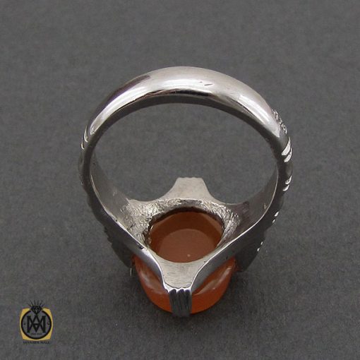انگشتر عقیق یمن با حکاکی هو العزه مردانه – کد 10584 - تصویر 3
