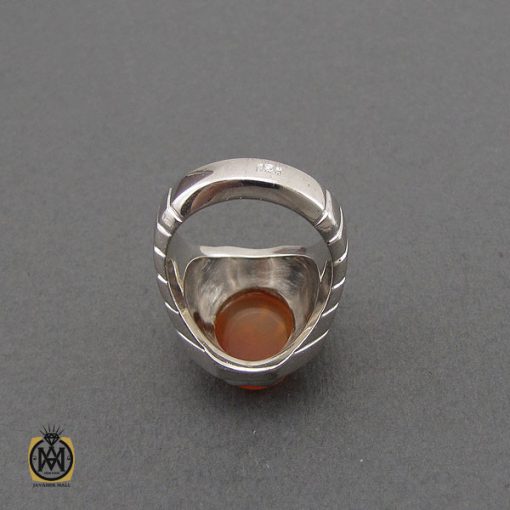 3 انگشتر عقیق یمن با حکاکی علی رکن الایمان مردانه – کد 10593 - تصویر 3