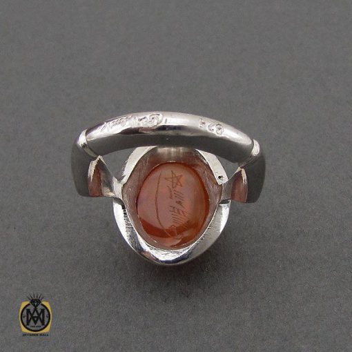 انگشتر عقیق یمن با حکاکی شرف الشمس و یا زینب کبری مردانه – کد 10600 - تصویر 3