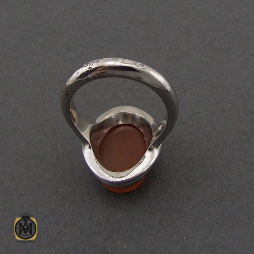 انگشتر عقیق یمن با حکاکی علی رکن الایمان مردانه – کد 10603 - تصویر 3