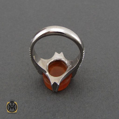 انگشتر عقیق یمن با حکاکی یا علی اصغر مردانه – کد 10605 - تصویر 3