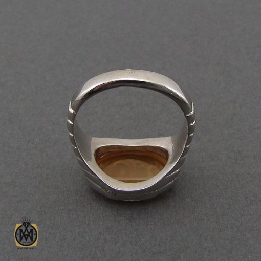 انگشتر عقیق یمن با حکاکی یا رب العالمین مردانه – کد 10608 - تصویر 3