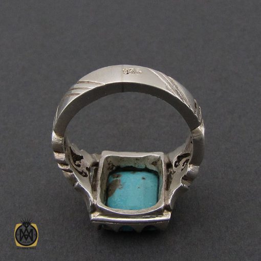 انگشتر فیروزه نیشابوری مردانه دست ساز– کد 10505 - تصویر 3