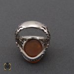 انگشتر عقیق یمن با حکاکی یا جعفر بن محمد مردانه – کد 10615 - تصویر 3