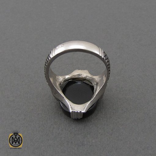 3 انگشتر یشم مرغوب با حکاکی یا فاطمه الزهرا مردانه – کد 10622 - تصویر 3