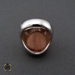 انگشتر عقیق یمن با حکاکی شرف الشمس و ماشاالله لا قوه الا بالله ان ترن انا اقل منک مالا و ولدا مردانه – کد 10506 - تصویر 3